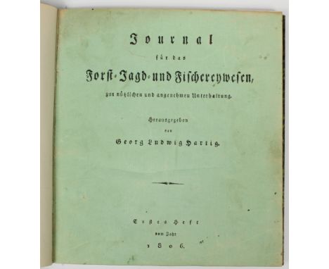 Journal. 4 Bände (Hefte). 1806."Für das Forst-, Jagd- und Fischereiwesen". Zustand siehe Fotos. Versand kann organisiert werd