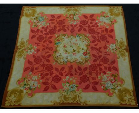 Teppich Aubusson Epoche Napoleon III. Frankreich. Antik.171 cm x 174 cm. Handgewebt. Wolle auf Wolle. Circa 150 - 180 Jahre a