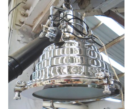 CEILING LIGHT, in nickel finish, 49cm H x 36cm.