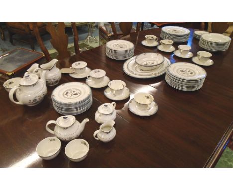 DINNER SERVICE, Royal Doulton 'Old Colony', [TC 1005], 12 place setting. (97 pieces) (with faults, four cups lacking)