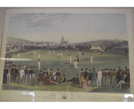 A Lionel Edwards coloured print, The Berkeley, signed in pencil to the margin, a GH Phillips coloured engraving, The Cricket 