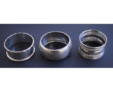 Three silver napkin rings, approx. 1.2 ozt, a silver plated sugar caster, a portrait miniature, and other items (box) 