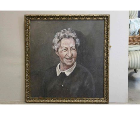  A 20th century oil painting portrait of a women.