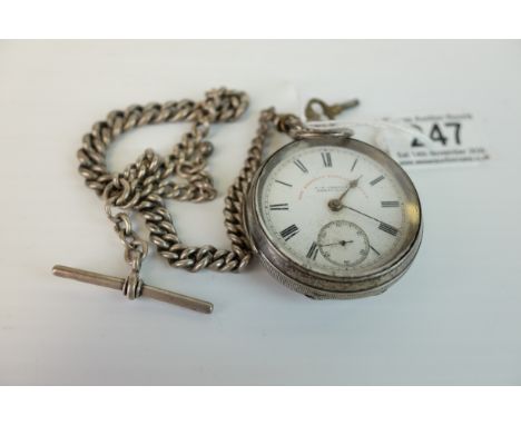 Silver Cased Pocket Watch, the enamel face marked ' The Express English Lever, J &amp; G Graves, Sheffield ' with seconds dia