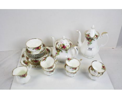 A Royal Albert part tea set  to include teapot, coffee pot cups saucers etc.