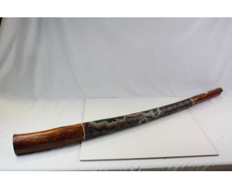Aboriginal painted Didgeridoo, 130cms long