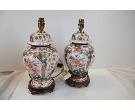 Brass Table Lamp, Pair of Green Ceramic Table Lamps, Pair of Oriental Style Ceramic Table Lamps plus Two other Table Lamps, p