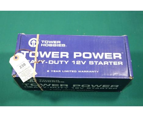 Tower Hobbies Tower Power Heavy-Duty 12V Starter. A model aircraft engine starter for engines up to 1.8 cubic inches (29.5cc)