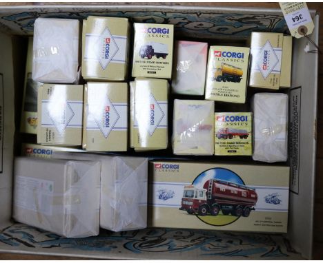 18x Corgi Classics. Including; Foden Flatbed with barrells. BRS Leyland 4-wheel flatbed. Double Diamond Leyland Tanker set. S