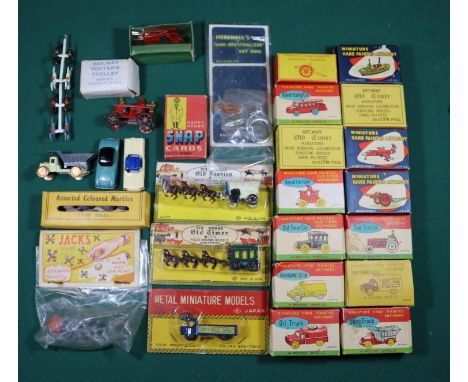 Quantity of small scale die cast minature models comprising of boxed and carded issues. metal minature models  foden staem lo