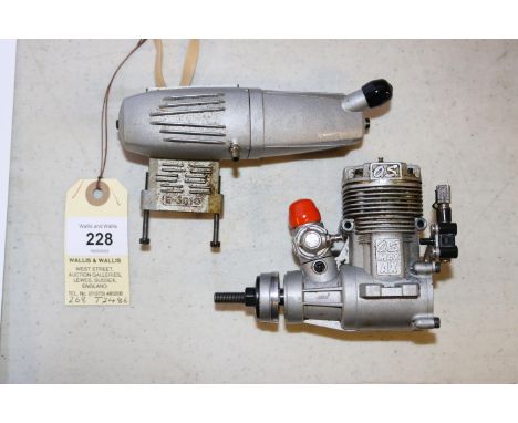 O.S. model aircraft engine for radio controlled aircraft. Model No. MAX 55AX /15611, complete with silencer, no Instructions.