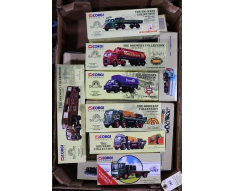 18x Corgi Classics. Including 10x The Brewery Collection issues; AEC Chains &amp; Barrels set. Bass Worthington Bedford S. Wh