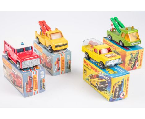 4 Matchbox Superfast Series. 74 Toe Joe. In light metallic green with yellow interior, amber glazing, two roof lights, green 