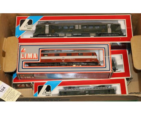 5x Lima Swiss Federal Railways (SBB FFS) items. 4x electric pantograph locomotives; a Bo-Bo, 2, in green (208031). A Bo-Bo-Bo