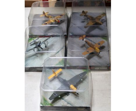 5 Corgi Aviation WWII. P-40 Kittyhawk 1. P-40F Warhawk. Messerschmitt Bf 109E-7/Trop. Junkers JU-87R-2. Together with a Focke