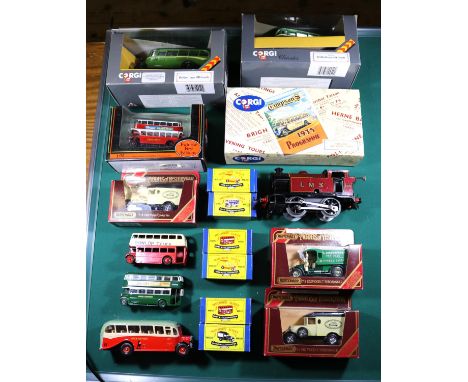 16x various makes. Including; a Hornby O gauge No.40 clockwork LMS 0-4-0T locomotive, 2270, in maroon. 2x Corgi Classics Bedf