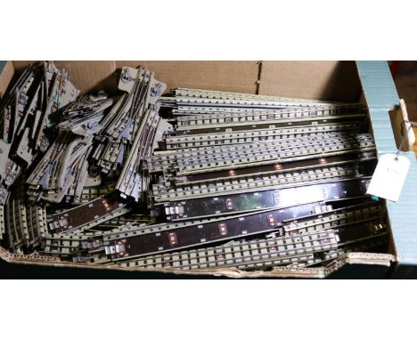 A large quantity of Hornby Dublo 3-rail track sections in excellent clean condition. Including; approx 25 sets of points. Str