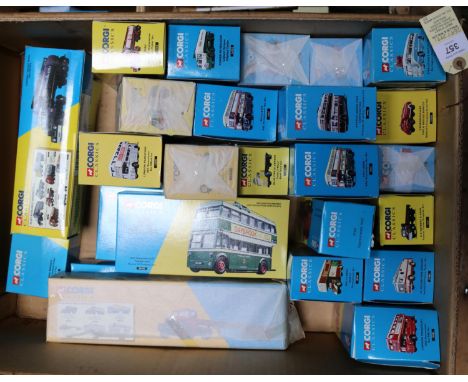25x Corgi Classics. Including; Thames Trader, Kembery &amp; Sons (30201). Foden 8-wheel faltbed, BRS (97309). Bedford Pantech