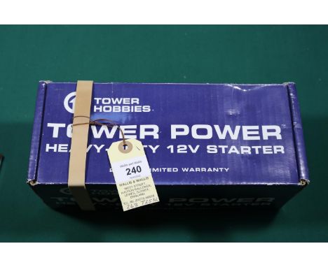 Tower Hobbies Tower Power Heavy-Duty 12V Starter. A model aircraft engine starter for engines up to 1.8 cubic inches (29.5cc)