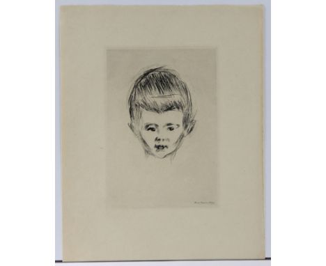 Munch, Edvard (Løten/Norwegen 1863 - 1944 Oslo)Radierung "Portrait Andreas Schwarz" auf Simili-Japan, in der Platte bezeichne
