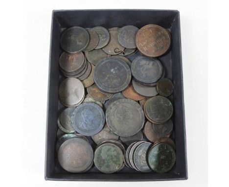 A collection of mainly 19th century coins, to include cartwheel pennies