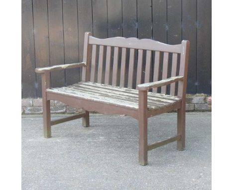 A wooden garden bench156w x 62d x 90h cm