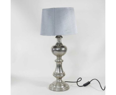 A pair of modern table lamps and shades, 65cm high, together with a collection of Art books and a shawl