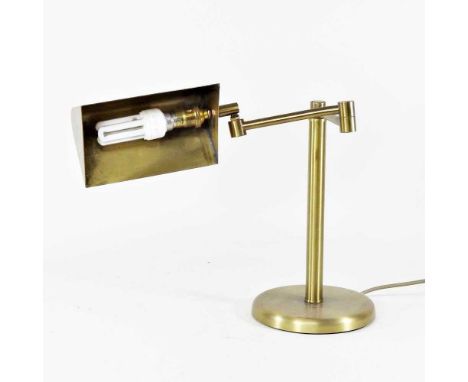 A brass adjustable desk lamp, 37cm high