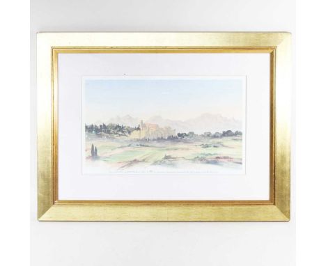 H R H The Prince of Wales (King Charles III), b1948, View in South of France, limited edition print, no.89, in aid of The Phe