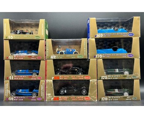 11 Brumm 1:43 Bugatti models with boxes(1200g)R40 Bugatti Brescia HP40 1921R41 Bugatti tipo 59 HP230 1933 #4 (2)R42 Bugatti t