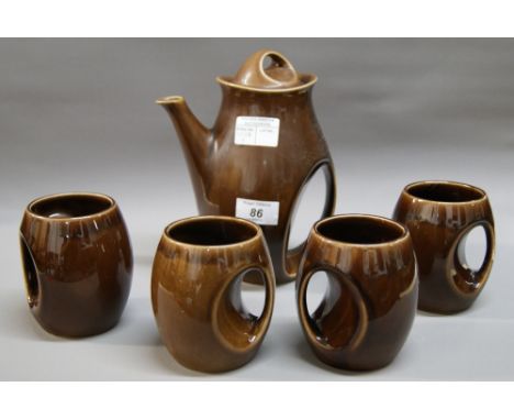 Vintage part teaset by Holkham CONDITION REPORT; 

One mug has a chip, the teapot lid has a hairline crack to its handle, and