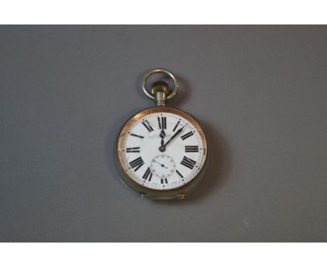 Drew and Sons Piccadilly Circus, a Goliath pocket-watch, Swiss movement in a silver-plated case