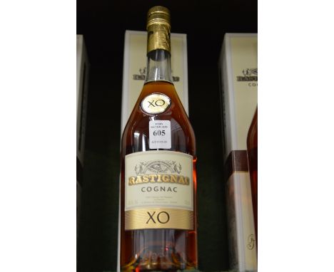 A boxed bottle of Rastignac XO cognac.