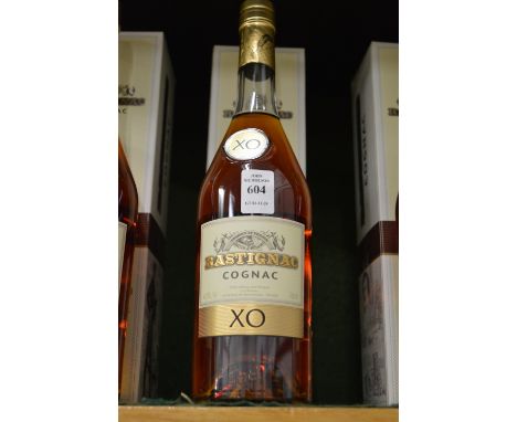 A boxed bottle of Rastignac XO cognac.