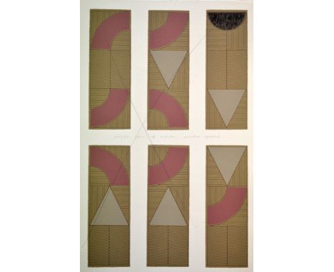 Gordon House (1932-2004) - 'Dial Six' from the series Colophon, lithograph, published 1979, unframed, signed with initials in