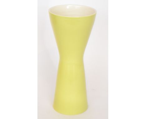 Alfred Rhead - Poole Pottery - A shape 719 Freeform vase decorated in a pale green glaze, printed mark, impressed shape numbe