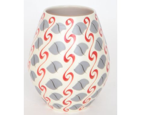 Poole Pottery - A 1950s Freeform shape 716 vase decorated in the HZT pattern, printed mark, height 21cm