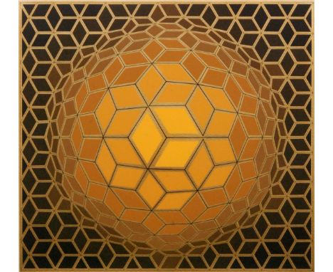 Victor Vasarely (1906-1997) - 'Niol - C', lithograph, signed in pencil, numbered 65/125, framed, 27.5cm x 30cm.
