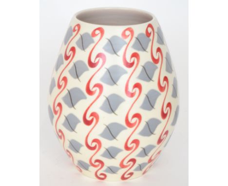 Poole Pottery - A 1950s Freeform shape 716 vase decorated in the HZT pattern, printed mark, height 21cm