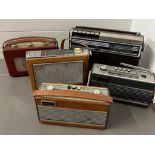Five vintage radios