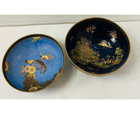 Two footed glazed bowls by Carlton Ware 