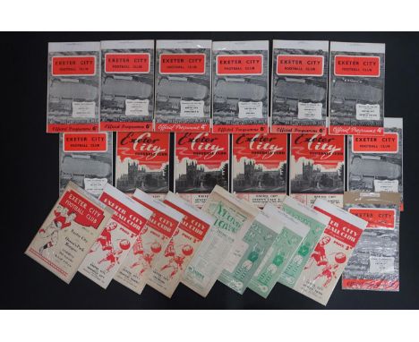 18 x Exeter City &amp; 4 X Yeovil Town home football programmes from 1940s-1960s to include Yeovil v Lovells 1951/52, Exeter 