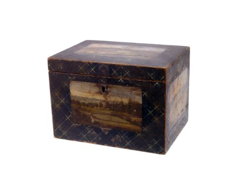 An early Victorian Charles Stiven & Sons tea caddy, c.1842 and believed to be the former property of Sir Francis Galton. Bear