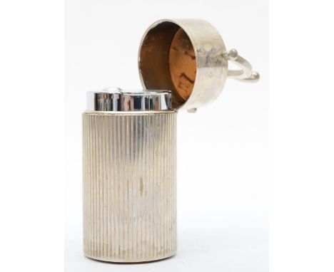 Gucci, a chrome gas table lighter, in the form of an ice bucket, 9.5cm 