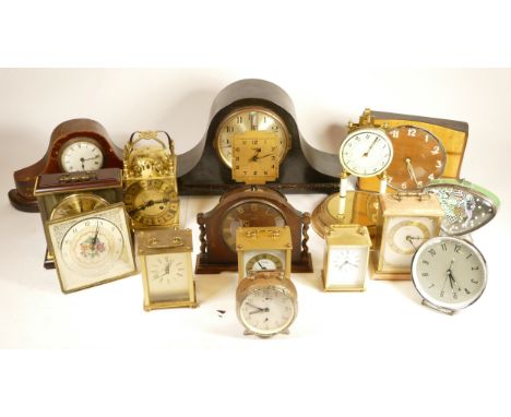 A collection of 20th century quartz clock to include mantle clocks and anniversary clocks (2 boxes) 