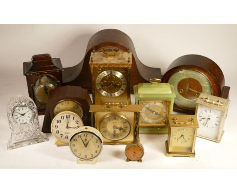 A collection of 20th century quartz clock to include mantle clocks and slate mantle clocks (3 boxes) 