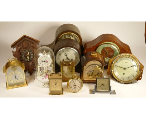A collection of 20th century quartz clock to include mantle clocks and anniversary clocks (2 boxes) 