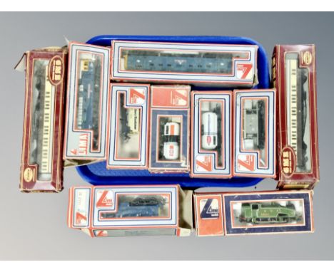 A group of Lima and GMR die cast rolling stock in boxes 