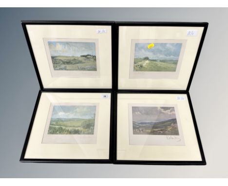 After Lionel Edwards (1878 - 1966) : A set of four hunting scenes - The Bedale, Discipline Stopping, The Heath at Tara & In  