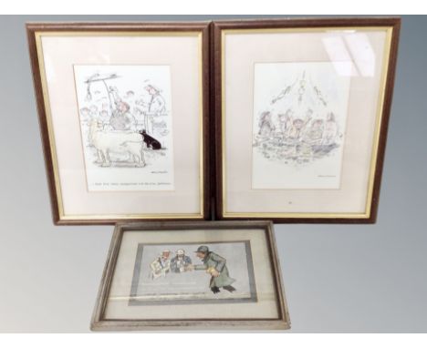 Two Henry Brewis prints together with a further print after Syndey Carter 